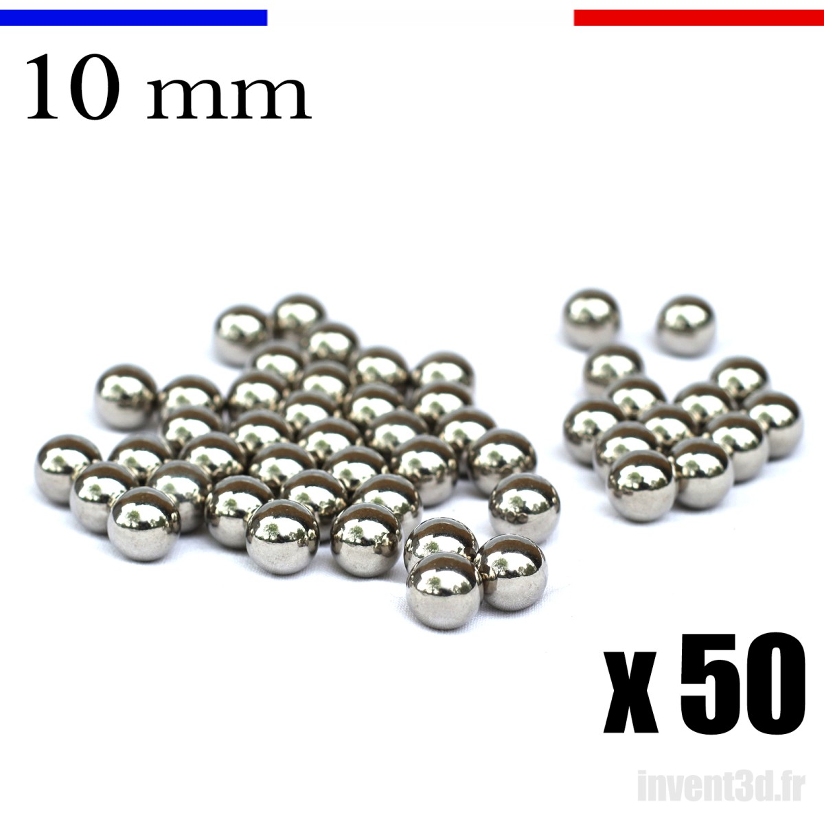 50 billes 10mm Acier - Impact - Expédition France - Idéal Lance