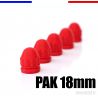 5 slugs 18mm plastic for PAK - Red