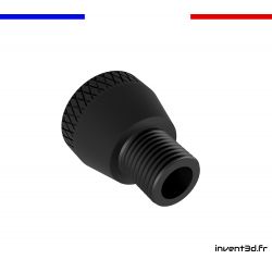 1/2 UNF thread extension with carbon fiber - For muffler