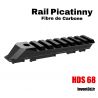 Rail Picatinny Fibre de Carbone pour HDS68 T4E de Umarex - Lunette