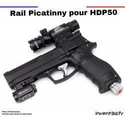 Rail Picatinny HDP50 - Fibre de Carbon pour HDP50 T4E de Umarex