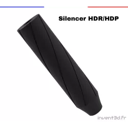Pour HDR50 et HDS50 avec filetage M15x1 - Ø33mm Long.14cm Réducteur de bruit - Avec fibre de carbone - Silencieux 1/2 UNF