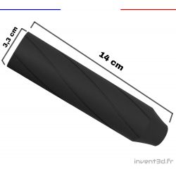 Noise reducer - Silencer with carbon fiber - 1/2 UNF