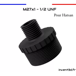 For Hatsan M27x1 - 1/2 UNF thread extension with carbon fiber