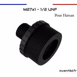 For Hatsan M27x1 - 1/2 UNF thread extension with carbon fiber