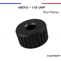 Adaptateur Hatsan M27x1 vers 1/2 UNF avec fibre de carbone