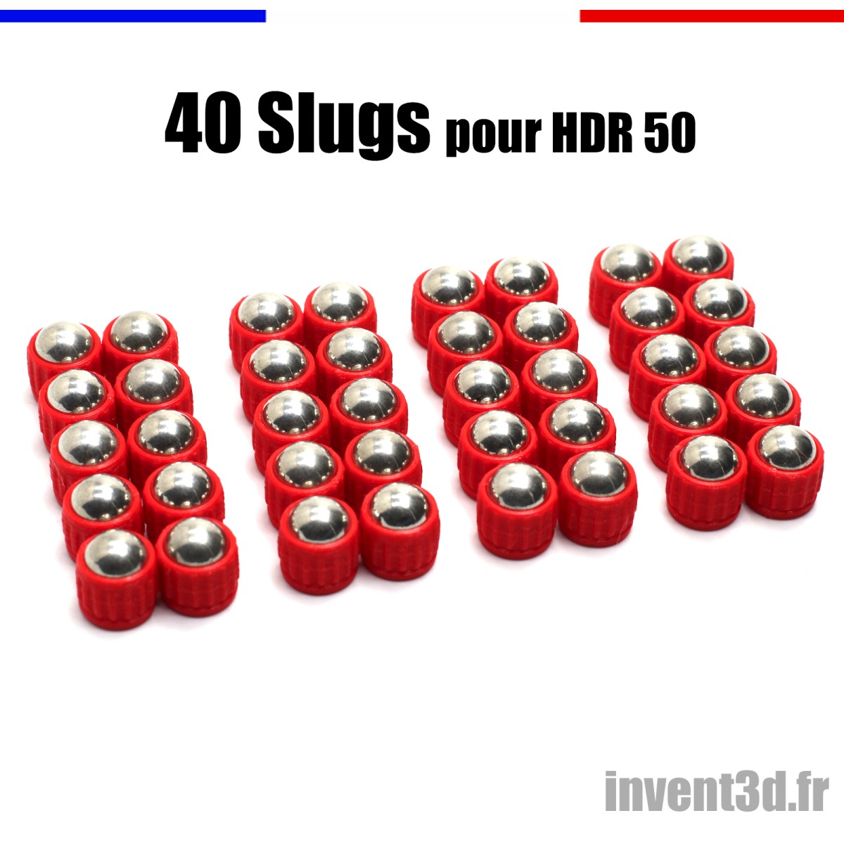 50 Slugs for HDR50 T4E from UMAREX cal.50 ball 10mm weight 4,8g CO2 - Patriot Red 50 Slugs for HDR50 T4E from UMAREX cal.50 ball 10mm weight 4,8g CO2 - Patriot Red
