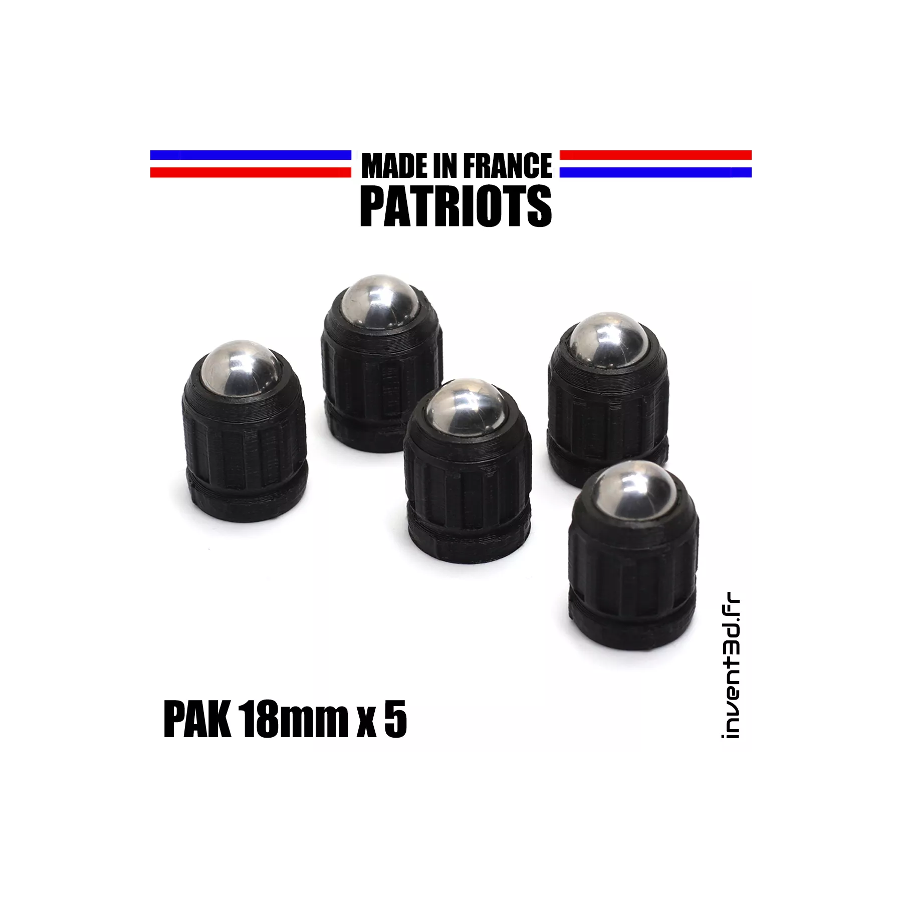 5 slugs 18mm Patriot for PAK - Ball 12mm - Black
