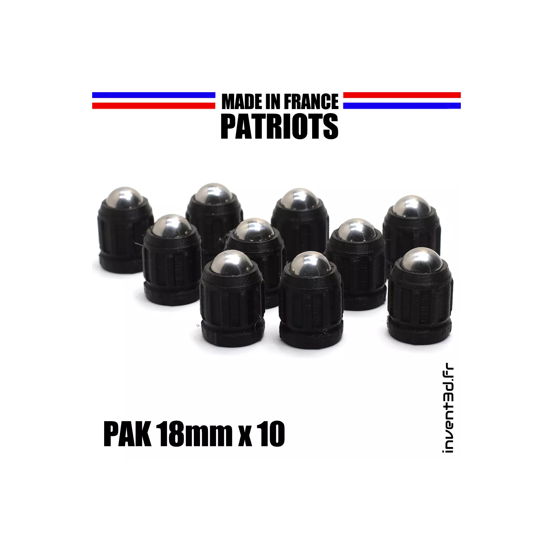 10 slugs 18mm Patriot for PAK - Ball 12mm - Black