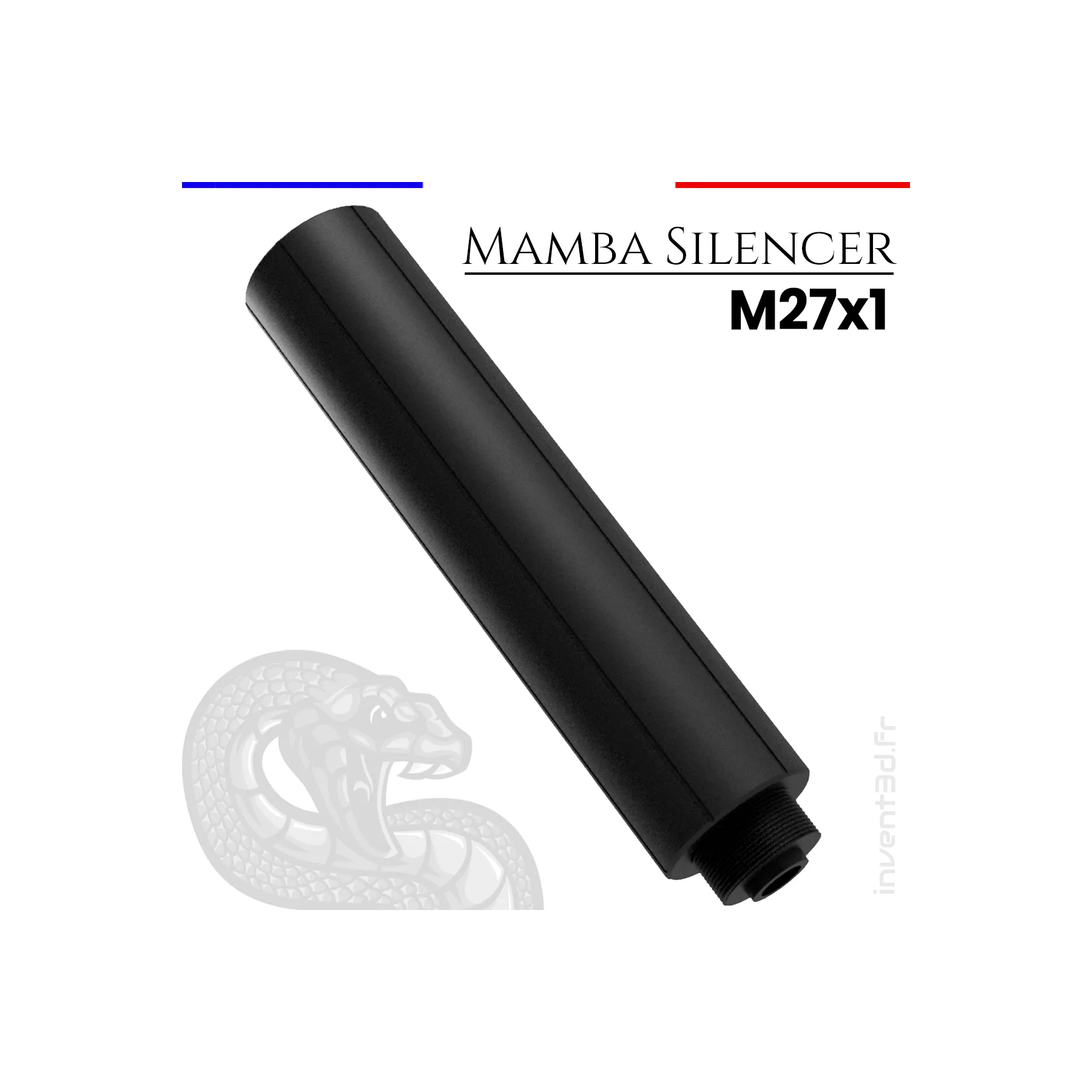Silencer Mamba M27x1 Modérateur de son - Airsoft CO2 Silencieux Hatsan QE