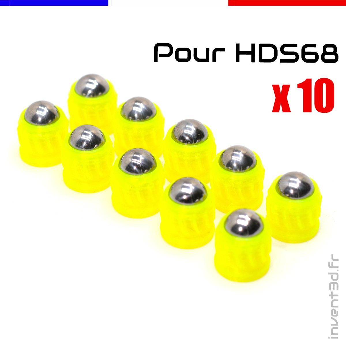 10 slugs pour T4E HDS68 cal.68 Umarex bille 12mm poids 8g - Airsoft Jaune Fluo