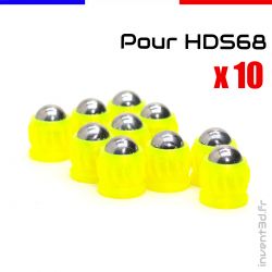 10 slugs pour T4E HDS68 cal.68 Umarex bille 12mm poids 8g - Airsoft Jaune Fluo