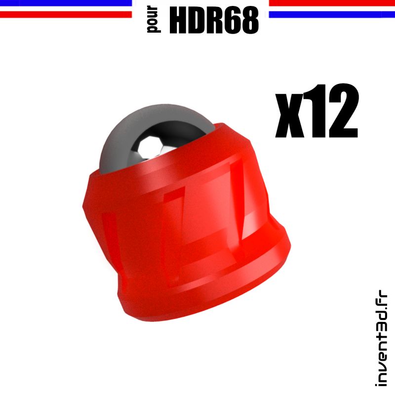 10 slugs pour T4E HDS68 cal.68 Umarex bille 12mm poids 8g - Airsoft Rouge