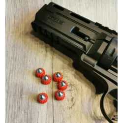 18 billes embout Acier Calibre .50 pour HDR 50 T4E Umarex - Noir