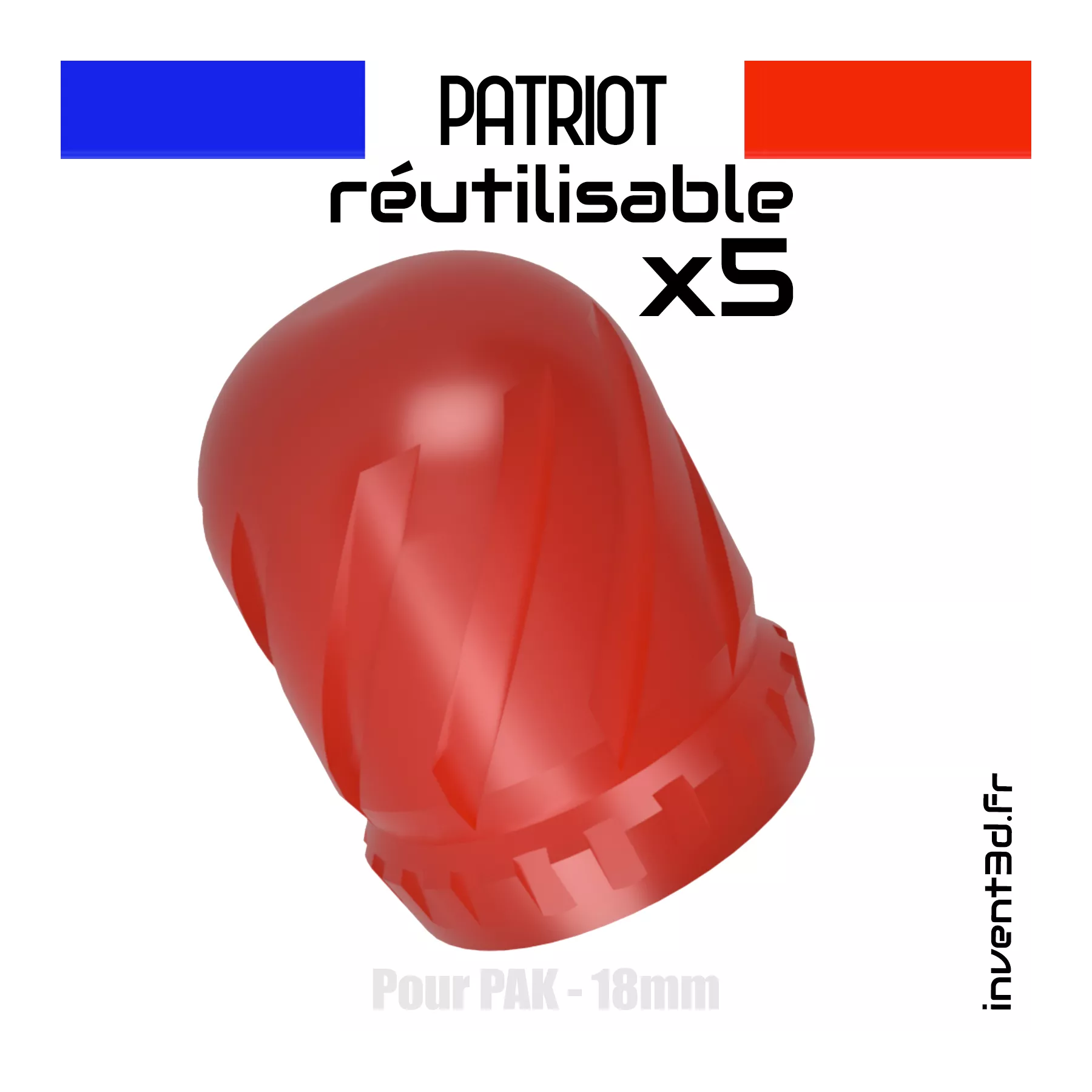 5 Patriot V2 18mm reusable for PAK - Ball 10mm - Black