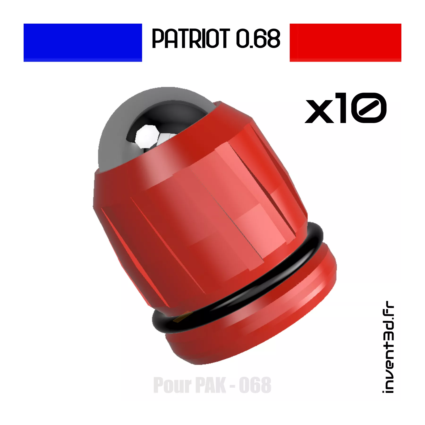 5 Patriot V2 18mm reusable for PAK - Ball 10mm - Black