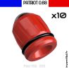 10 Patriot Cal. 0.68 avec joint pour PAK - Gomme Cogne - Rouge