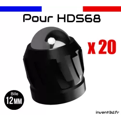 20 slugs pour HDS68 cal.68 de Umarex bille 12mm poids 8g - Airsoft Noir
