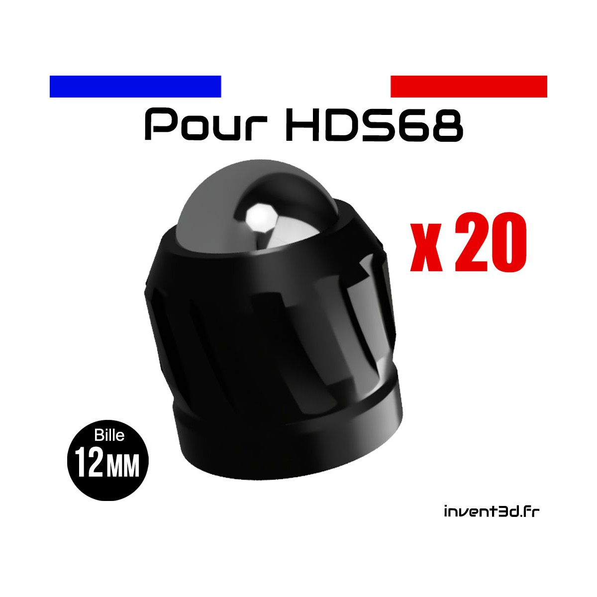 20 slugs pour HDS68 cal.68 de Umarex bille 12mm poids 8g - Airsoft Noir