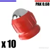 10 x Cal. 0.68 pour PAK Bille 12mm - Gomme Cogne - Rouge