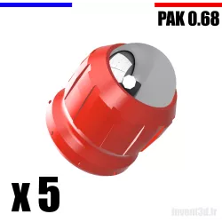 10 x Cal. 0.68 pour PAK Bille 12mm - Gomme Cogne - Rouge