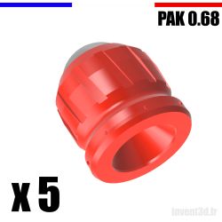 10 x Cal. 0.68 pour PAK Bille 12mm - Gomme Cogne - Rouge
