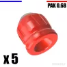 10 x Cal. 0.68 pour PAK Bille 12mm - Gomme Cogne - Rouge