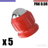 10 x Cal. 0.68 pour PAK Bille 12mm - Gomme Cogne - Rouge
