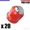10 x Cal. 0.68 pour PAK Bille 12mm - Gomme Cogne - Rouge