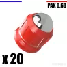 10 x Cal. 0.68 pour PAK Bille 12mm - Gomme Cogne - Rouge