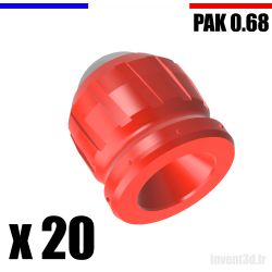 10 x Cal. 0.68 pour PAK Bille 12mm - Gomme Cogne - Rouge