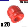 10 x Cal. 0.68 pour PAK Bille 12mm - Gomme Cogne - Rouge