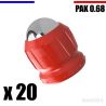 10 x Cal. 0.68 pour PAK Bille 12mm - Gomme Cogne - Rouge