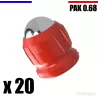 10 x Cal. 0.68 pour PAK Bille 12mm - Gomme Cogne - Rouge