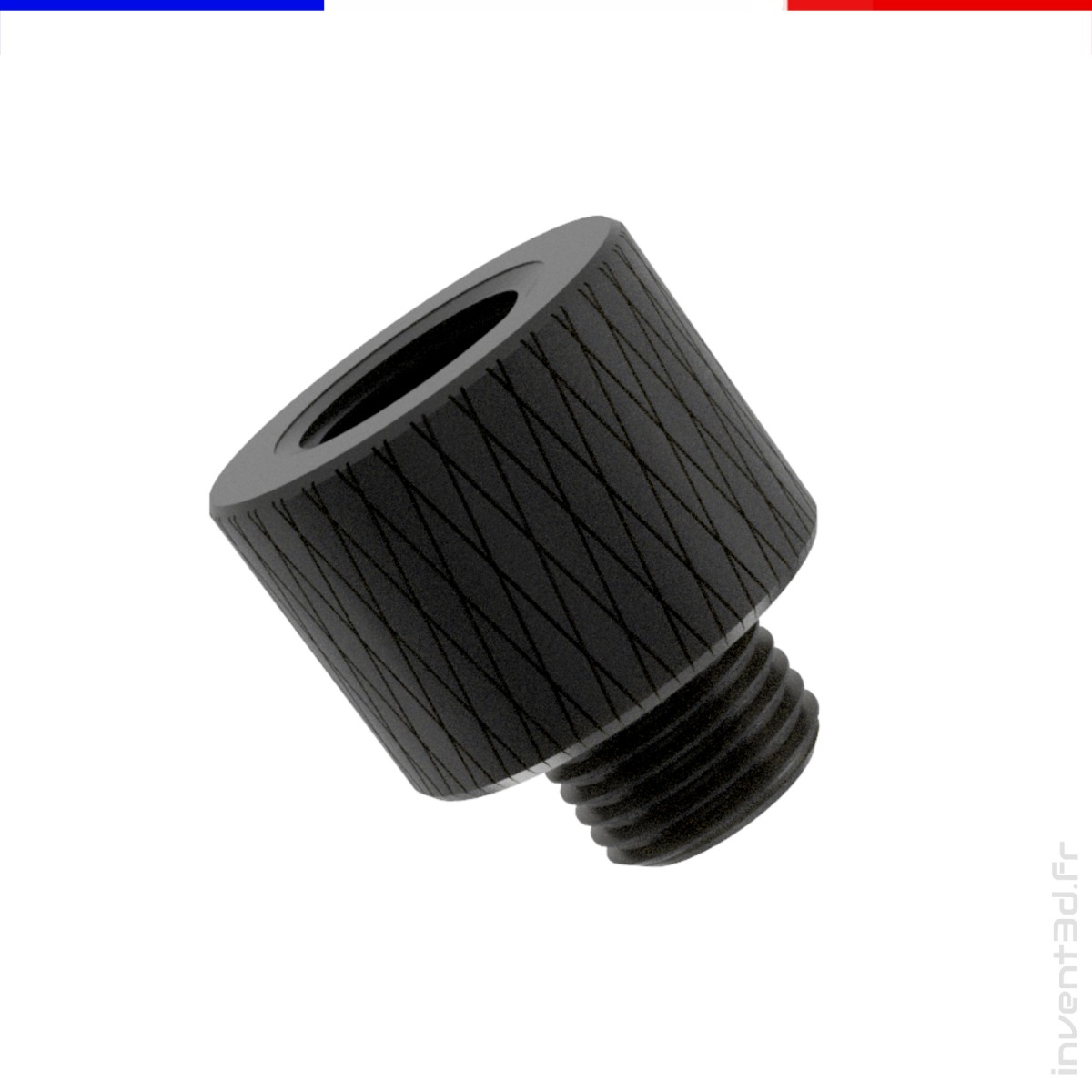 1/2 UNF thread extension with carbon fiber - For muffler