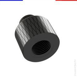 1/2 UNF thread extension with carbon fiber - For muffler