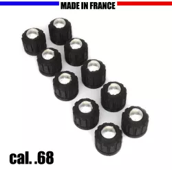 10 billes embout Acier Calibre .68 pour HDS68 T4E Umarex - Noir