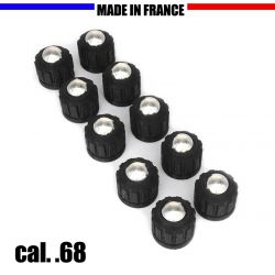 10 billes embout Acier Calibre .68 pour HDS68 T4E Umarex - Noir