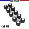 10 billes embout Acier Calibre .68 pour HDS68 T4E Umarex - Noir