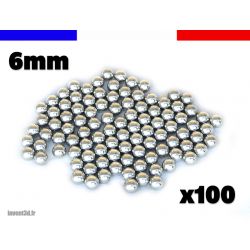 100 billes 6mm acier au carbone - Bricolage ou idéal Lance pierre