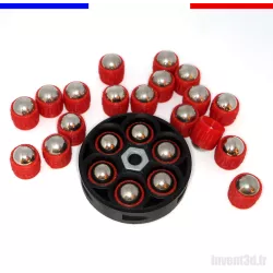 18 billes embout Acier 10mm Cal.50 pour HDR50 T4E Umarex - Rouge