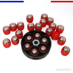 18 billes embout Acier 10mm Cal.50 pour HDR50 T4E Umarex - Rouge