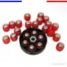 18 billes embout Acier 10mm Cal.50 pour HDR50 T4E Umarex - Rouge