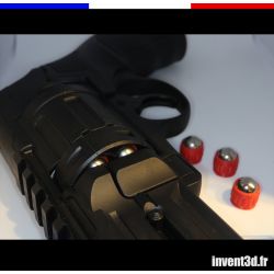 18 billes embout Acier 10mm Cal.50 pour HDR50 T4E Umarex - Rouge
