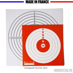 Lot 100 cibles Elite Airgun 14x14cm | Invent3D
