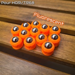 12 slugs pour HDR68 cal.68 bille ACIER 12mm poids 9g - Rouge