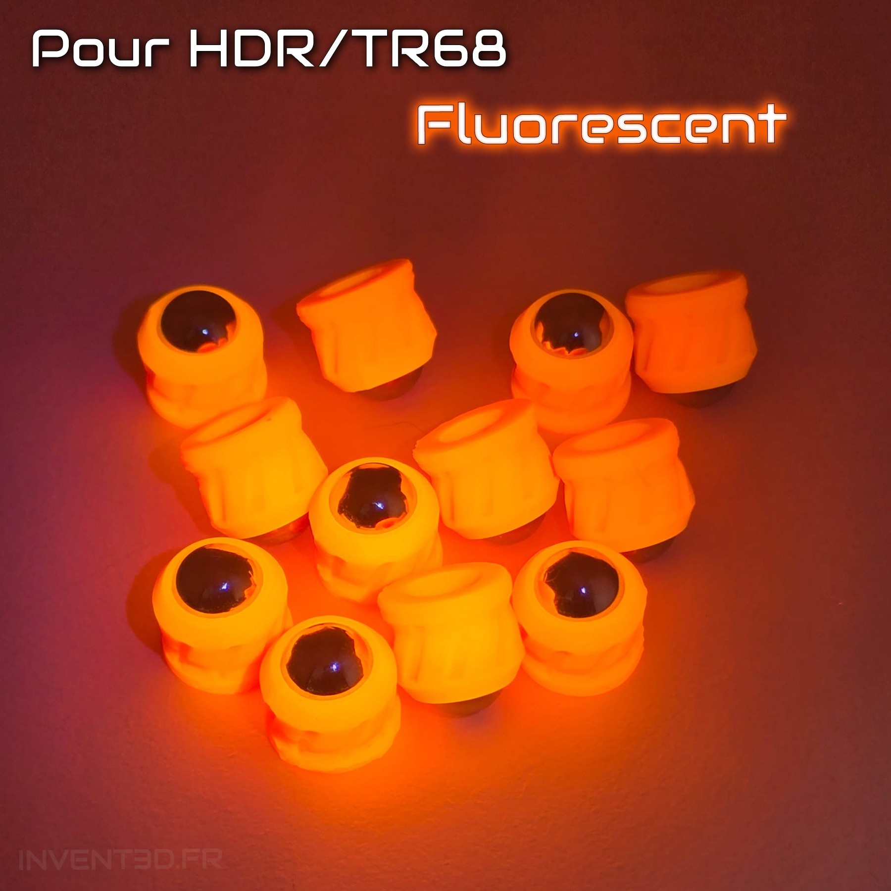 12 slugs pour HDR68 cal.68 bille ACIER 12mm poids 9g - Rouge