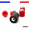 5 munitions Gomme Cogne 20mm avec billes 13,5mm en acier pour embout spécial pistolet à blanc - Rouge