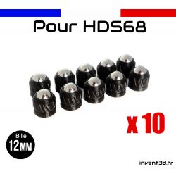 10 slugs avec billes 12mm en acier Calibre .68 pour HDS68 T4E Umarex - Noir