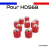 10 slugs avec billes 12mm en acier Calibre .68 pour HDS68 T4E Umarex - Rouge